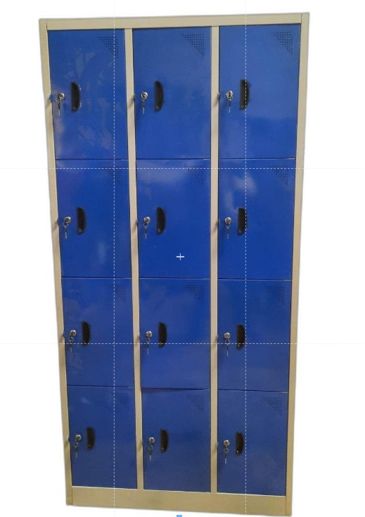 12-Door Blue Staff Locker Unit