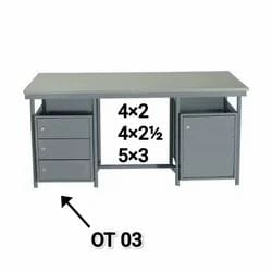 Double Pedestal Steel Office Table